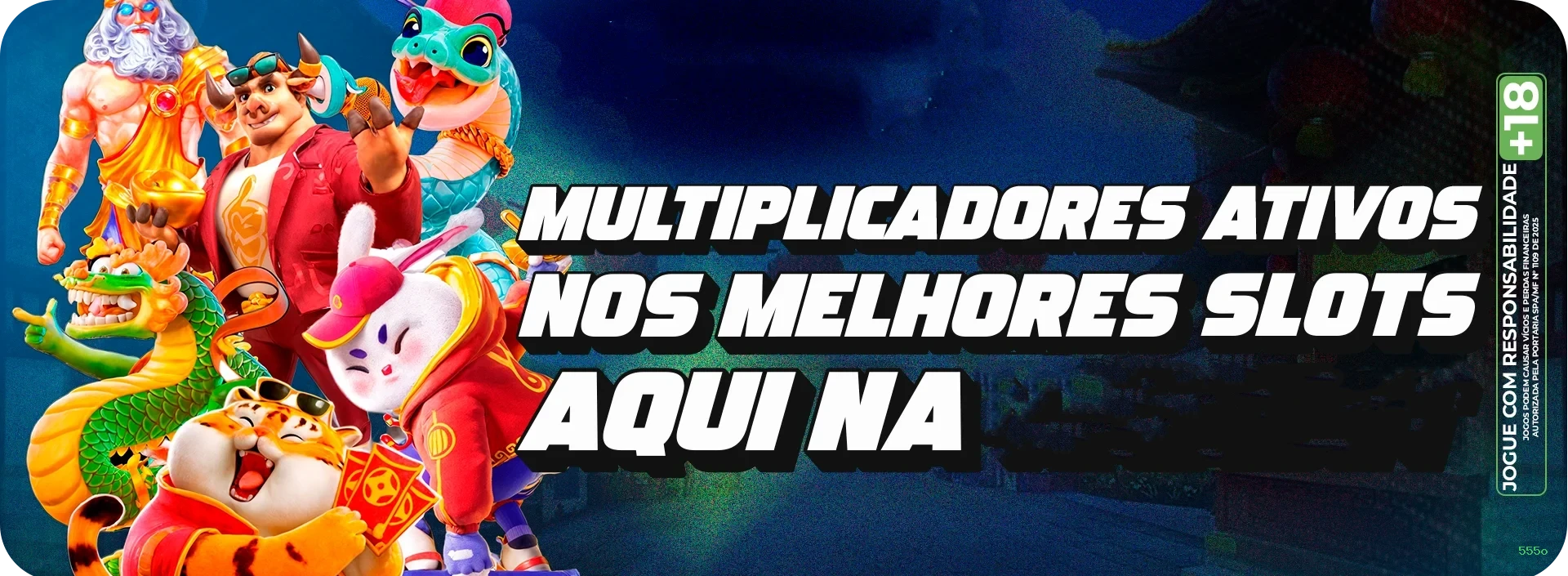 Imagem promocional dos jogos de lottery da 555o